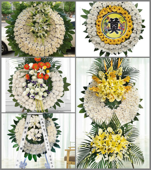 河南郑州新郑市薛店镇花庄村花圈速递